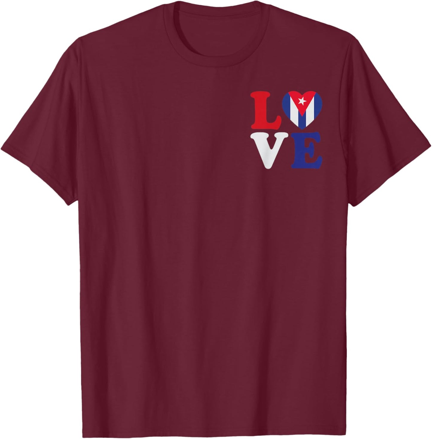 Cuba Flag Love Hispanic Heritage Cuban Pride Kids Women T-Shirt - T-Shirt | Maroon