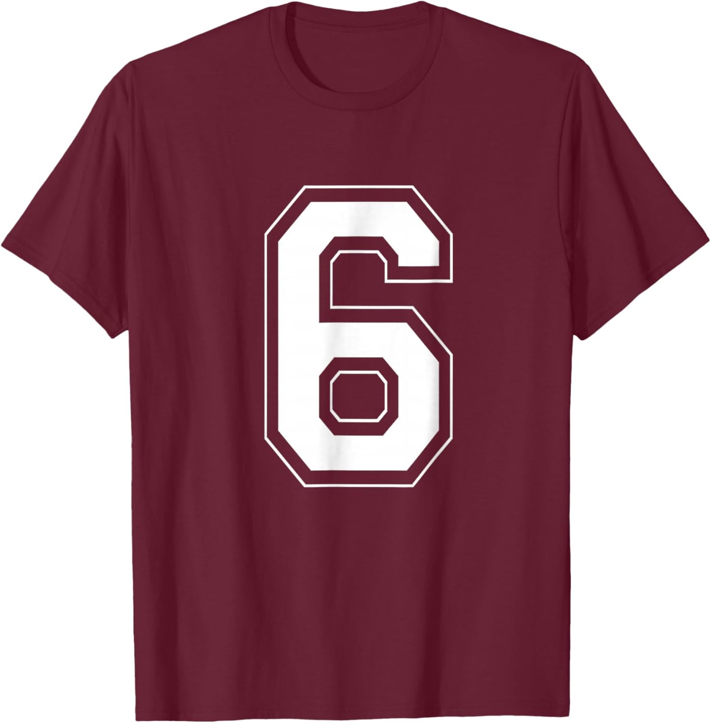 Number 6 Funny Meme Saying 6 7 Six Seven 6th Birthday 6 Year T-Shirt - T-Shirt | Maroon