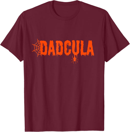 Dadcula Funny Halloween Shirt Dad Costume Family T-Shirt - T-Shirt | Maroon