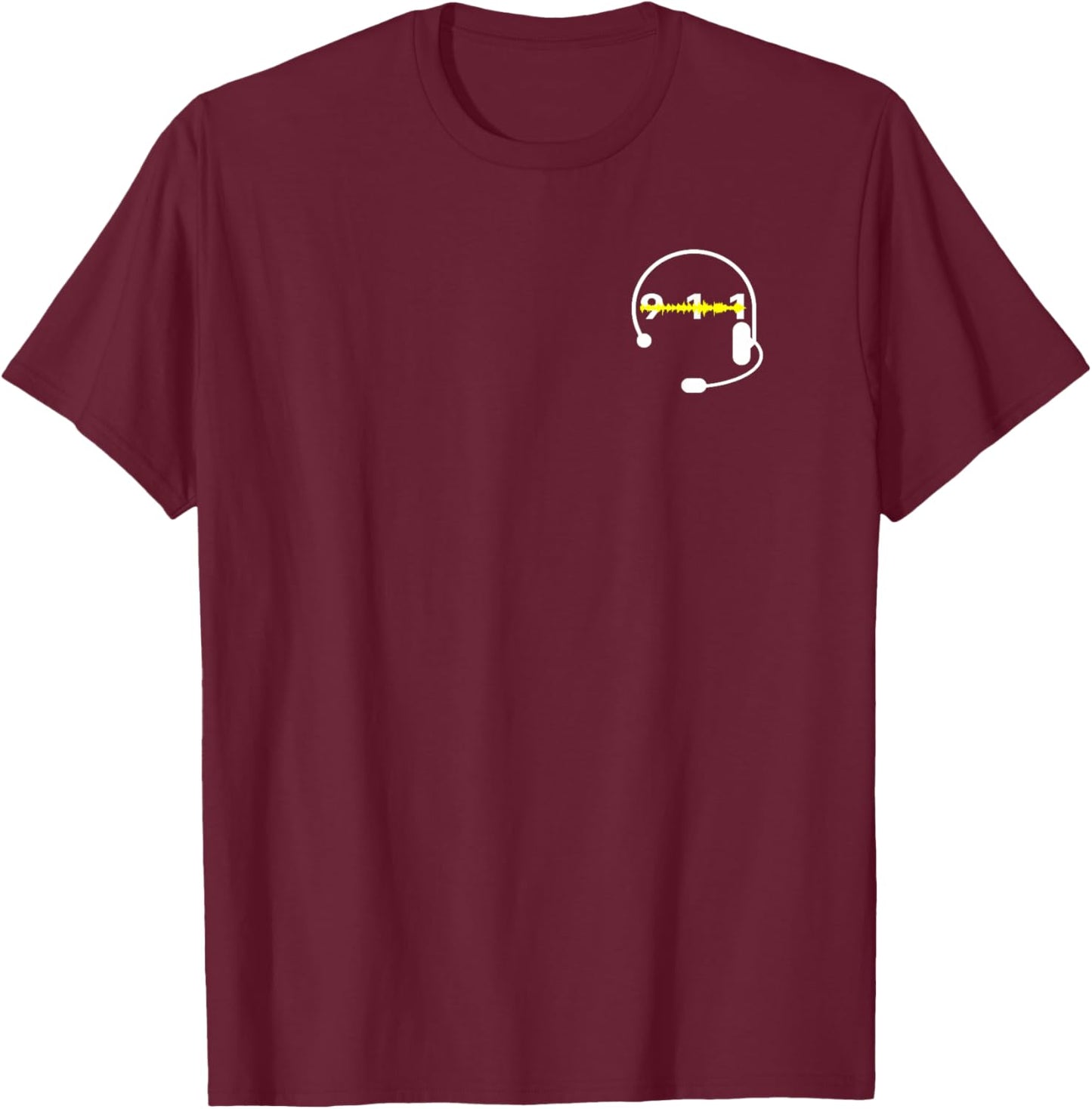 911 Dispatch - Headset T-Shirt - T-Shirt | Maroon