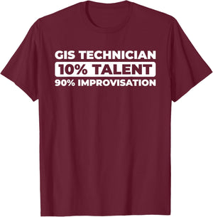 Data Mapping Spatial - GIS Technician T-Shirt - T-Shirt | Maroon