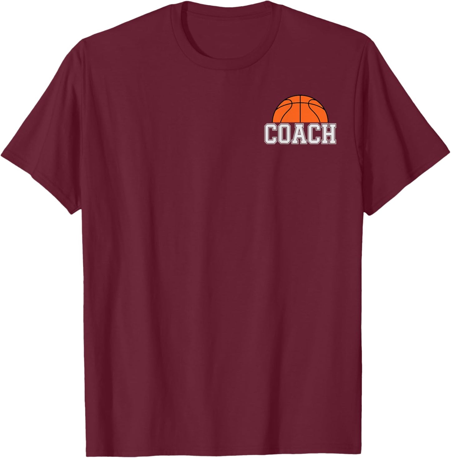 Basketball Coach Pocket Graphic Bball Team Trainer Coaching T-Shirt - T-Shirt | Maroon