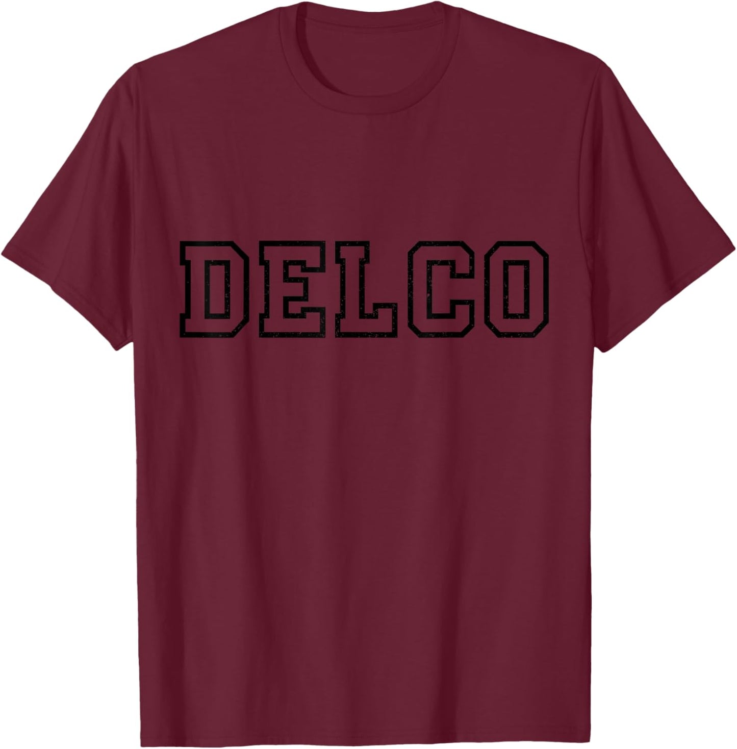 Delco Delaware County Pennsylvania Vintage Pride T-Shirt - T-Shirt | Maroon