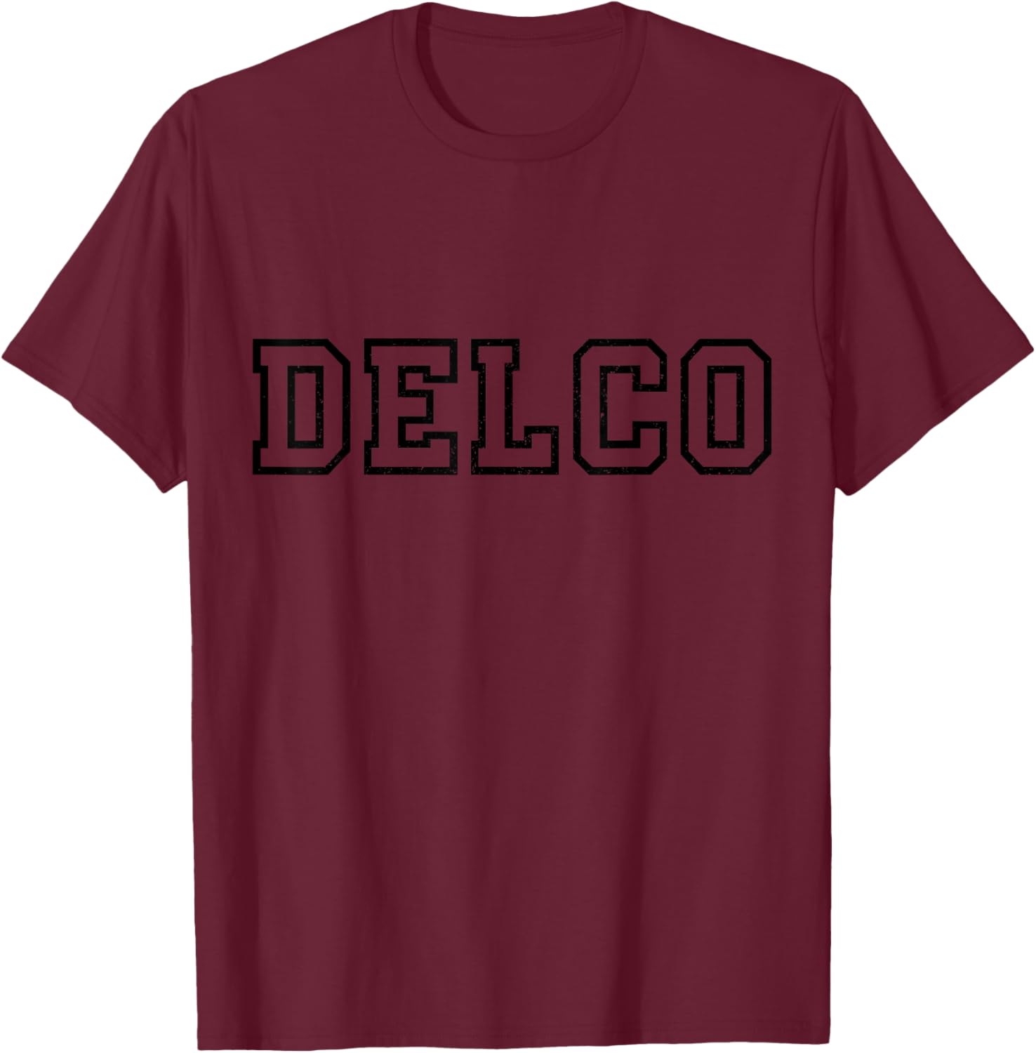 Delco Delaware County Pennsylvania Vintage Pride T-Shirt - T-Shirt | Maroon