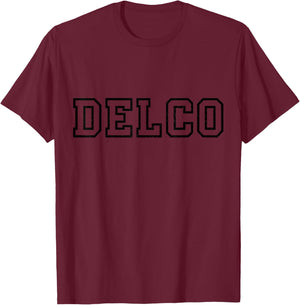 Delco Delaware County Pennsylvania Vintage Pride T-Shirt - T-Shirt | Maroon