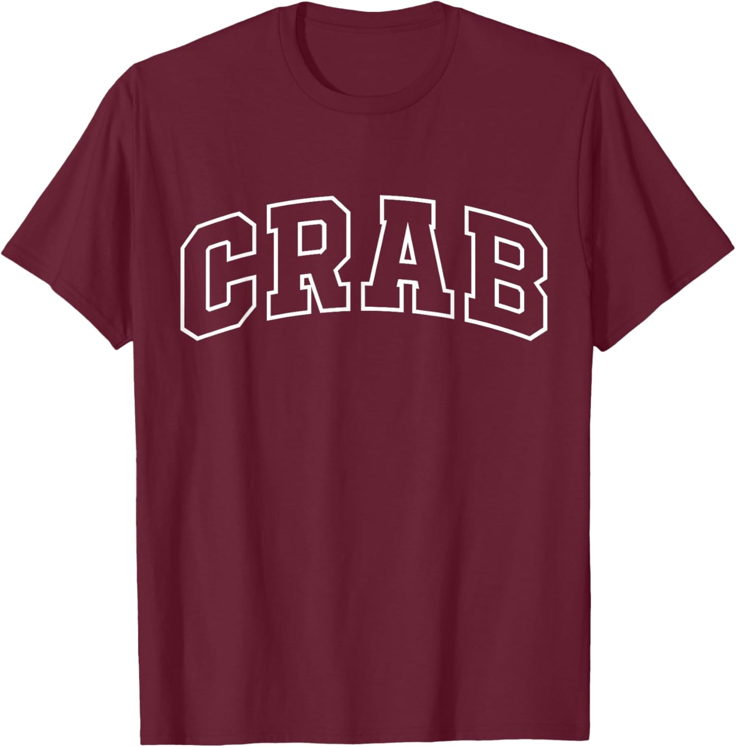 Crab Funny Athletic Lettering Costume Animal Lover T-Shirt - T-Shirt | Maroon