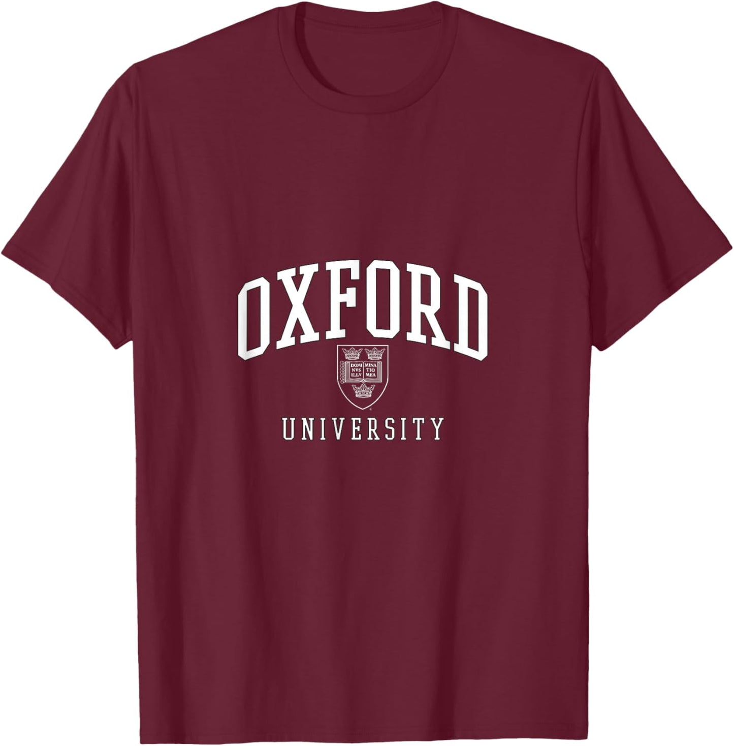 Oxford University Crest Academic Collegiate Sport PAFI246 T-Shirt - T-Shirt | Maroon