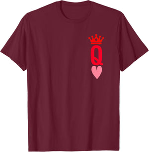 Queen Heart Valentines T-Shirt - T-Shirt | Maroon
