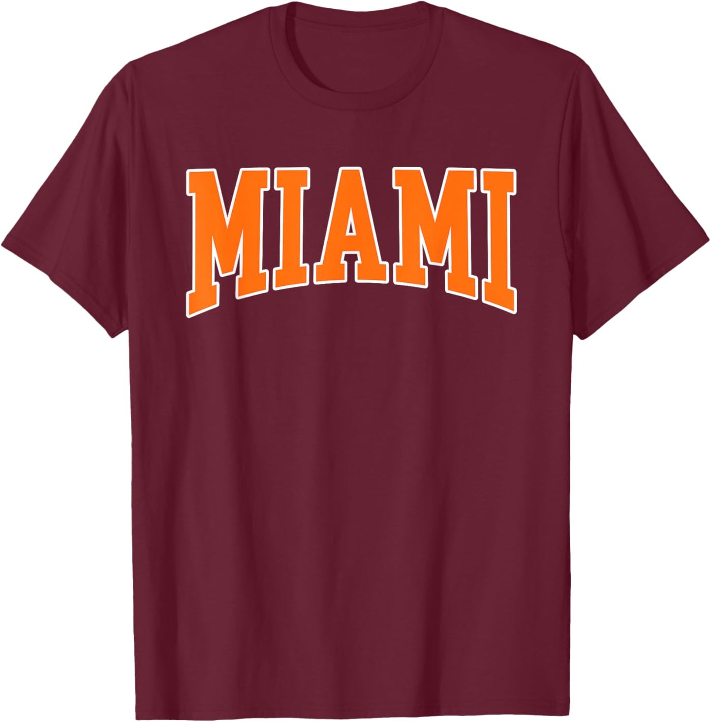 Miami - Throwback Design Print - Classic T-Shirt - T-Shirt | Maroon