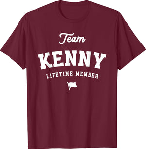 Team Kenny Lifetime Member Funny Name Kenny T-Shirt - T-Shirt | Maroon
