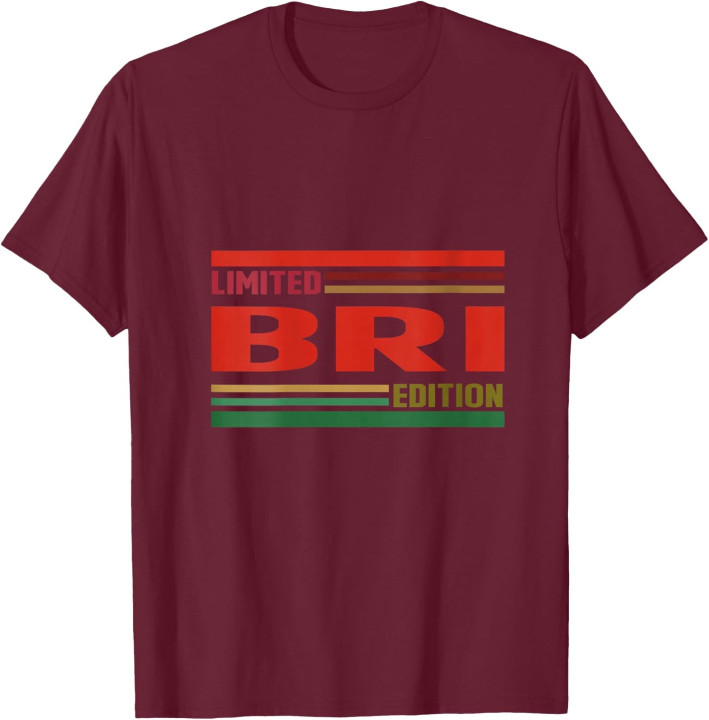 Women's BRI Limited Edition Shirt BRI Name Personalized V-Neck T-Shirt - T-Shirt | Maroon