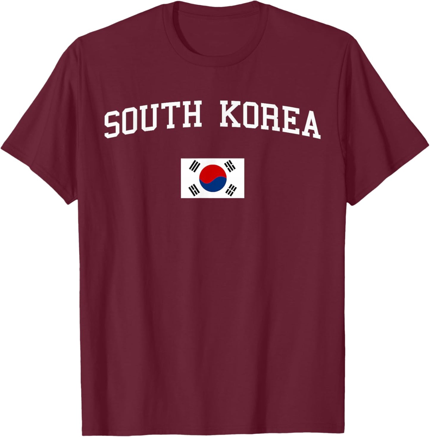 Korean Flag Men Women Kids South Korea T-Shirt - T-Shirt | Maroon