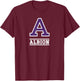 Albion College Britons Primary Logo T-Shirt - T-Shirt | Maroon