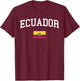 Ecuadorian Flag Men Women Kids Ecuador T-Shirt - T-Shirt | Maroon