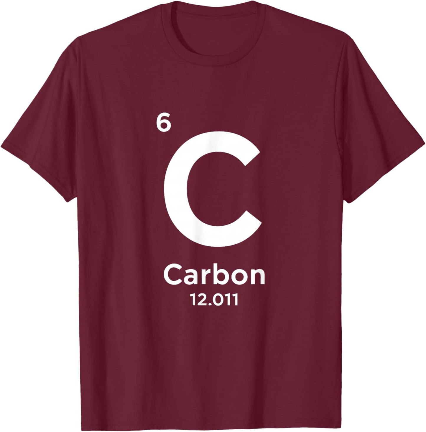 Periodic Table of Elements Carbon Element T-Shirt - T-Shirt | Maroon