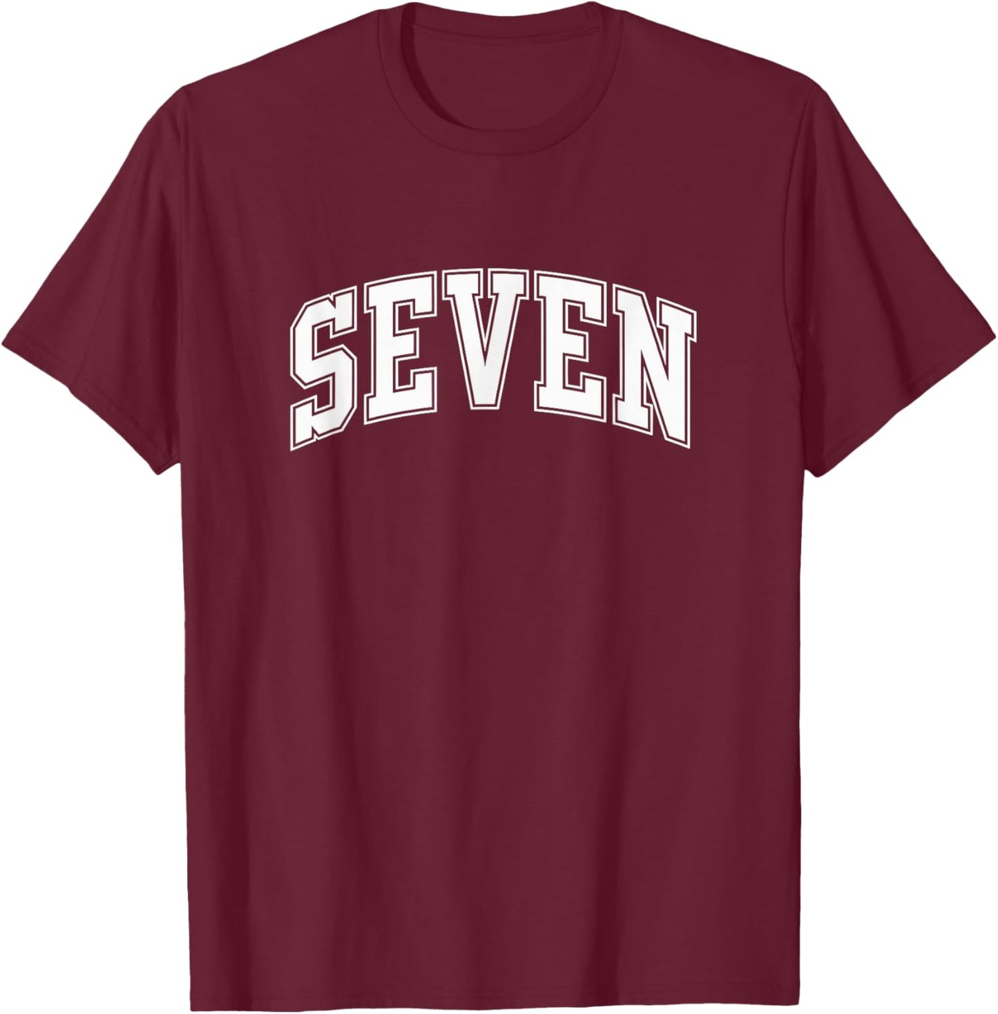 Six Seven Halloween Costume Matching 67 Meme Seven On Back T-Shirt - T-Shirt | Maroon