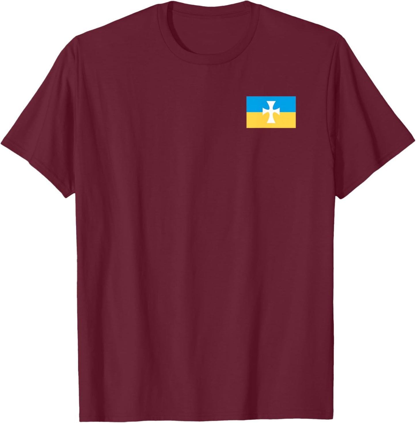 Licensed Sigma Chi Flag Left Chest T-Shirt - T-Shirt | Maroon
