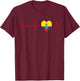 Ecuador Flag Heartbeat EKG Patriotic National Souvenir T-Shirt - T-Shirt | Maroon