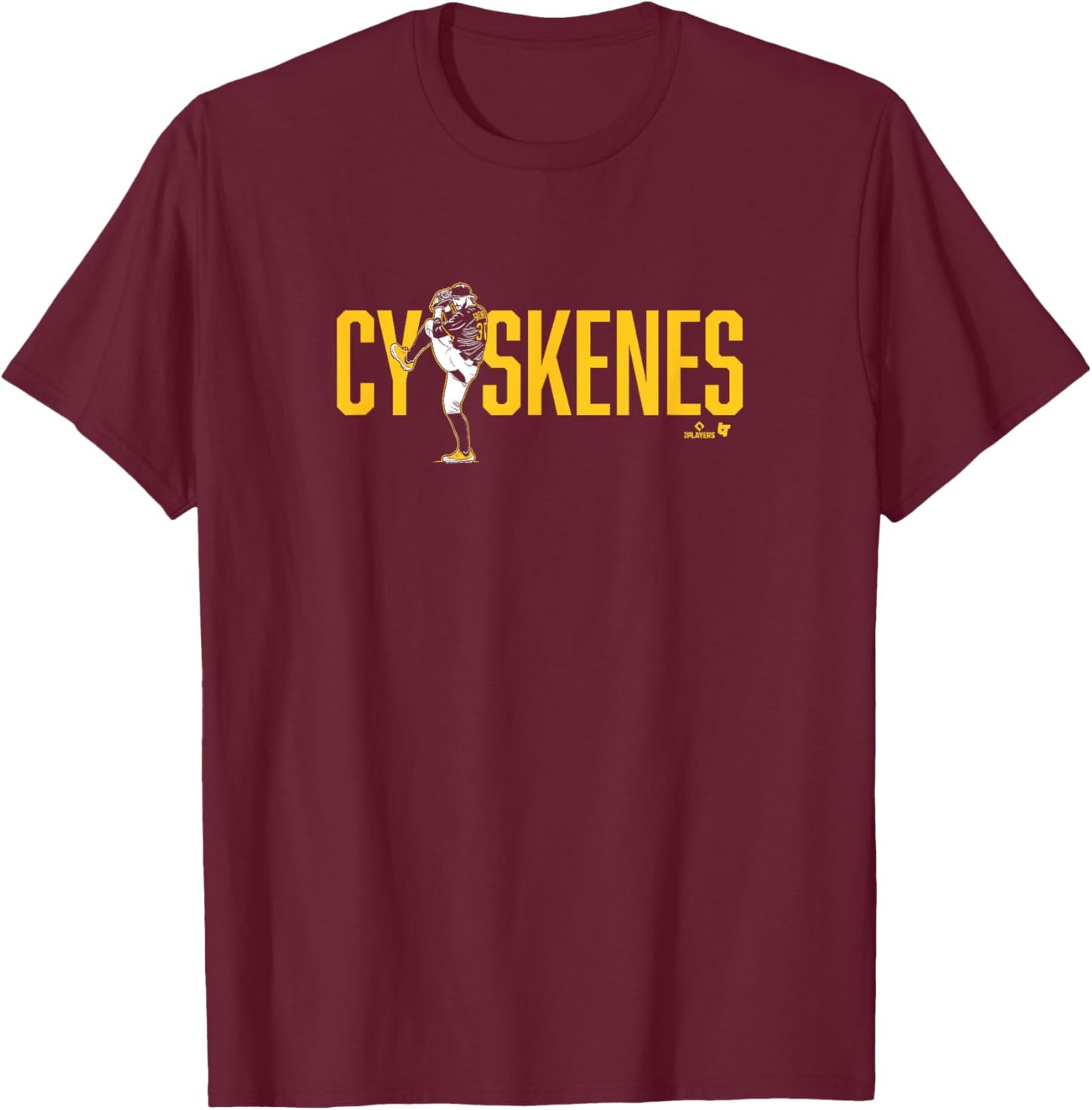 Paul Skenes - Cy Skenes - Pittsburgh Baseball T-Shirt - T-Shirt | Maroon