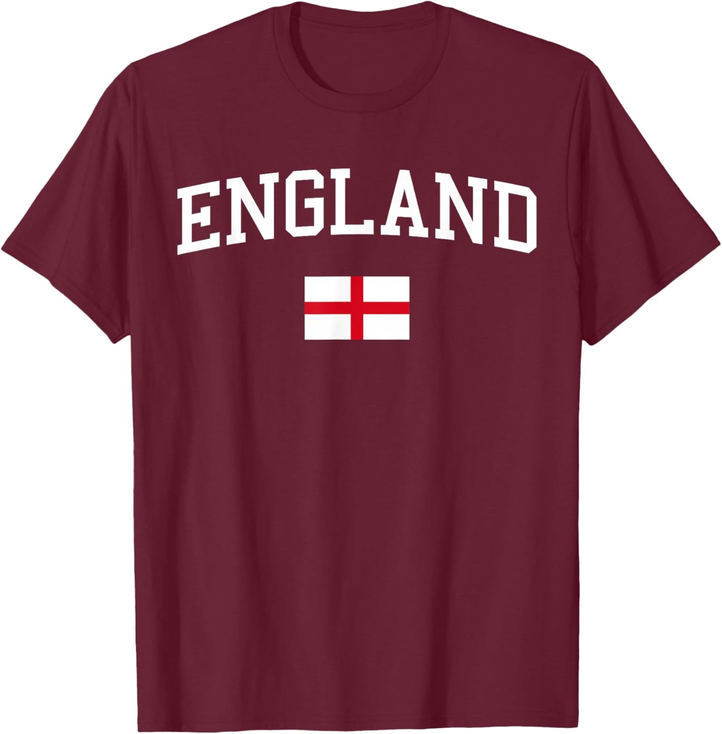 English Flag Men Women Kids England T-Shirt - T-Shirt | Maroon