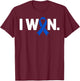 I Won Survivor Colorectal Colon Cancer Awareness Blue Ribbon T-Shirt - T-Shirt | Maroon