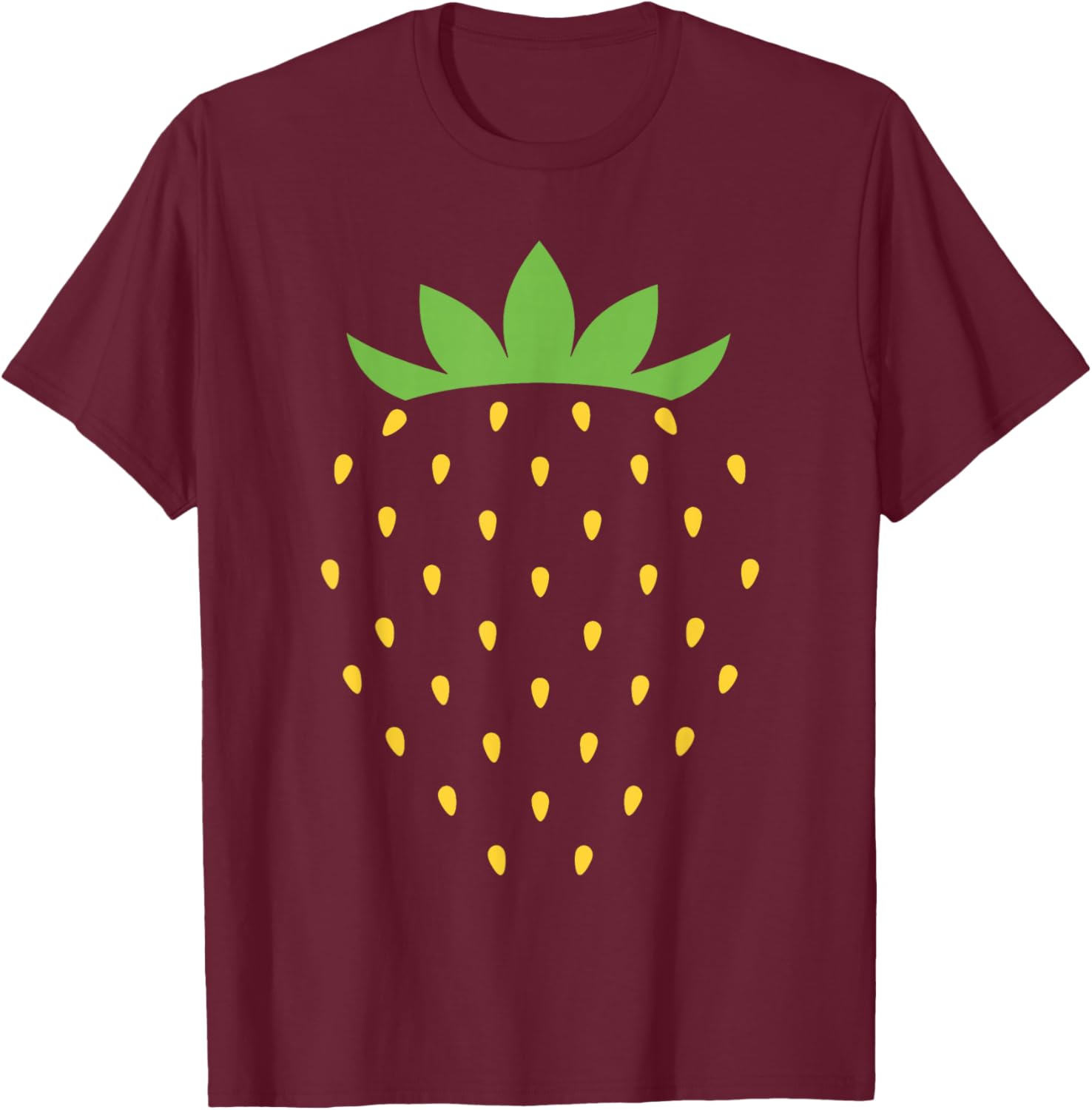 Strawberry Costume Halloween Fruit Salad Lover T-Shirt - T-Shirt | Maroon
