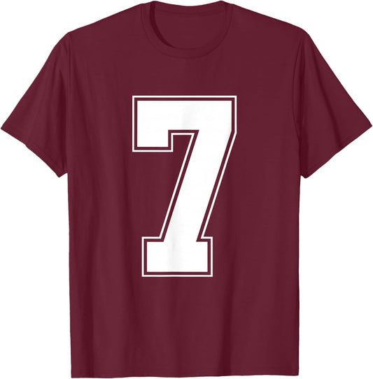 Number 7 6 Couple Costume Duo 67 Meme Matching Group T-Shirt - T-Shirt | Maroon