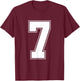 Number 7 6 Couple Costume Duo 67 Meme Matching Group T-Shirt - T-Shirt | Maroon