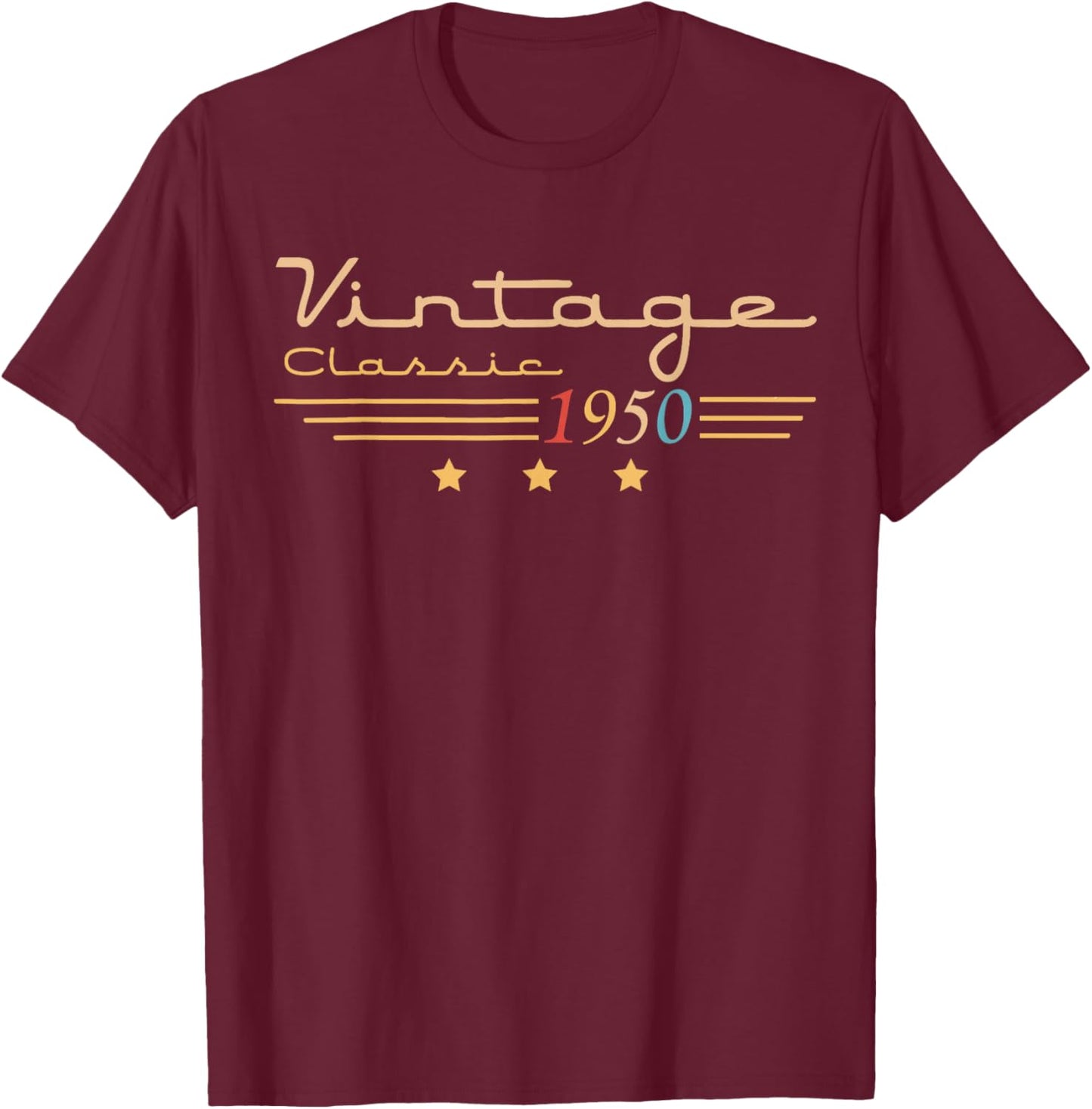 75 Year Old Gift Classic 1950 Limited Edition 75th Birthday T-Shirt - T-Shirt | Maroon
