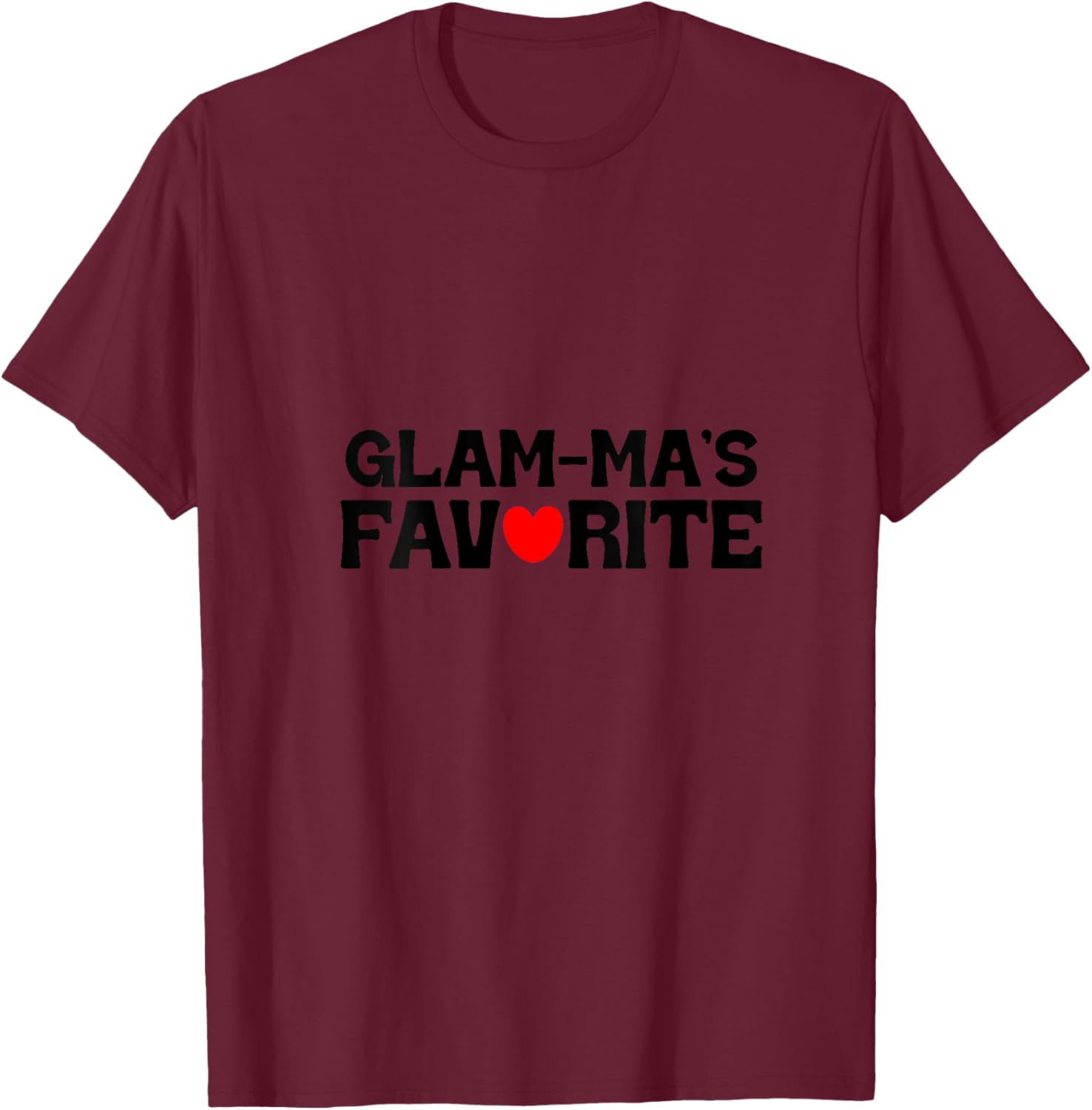 Gla-ma’s Favorite Cute Grandma for Grandson Granddaughter V-Neck T-Shirt - T-Shirt | Maroon