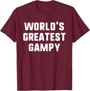 World's Greatest Gampy Funny Family T-Shirt - T-Shirt | Maroon