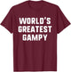 World's Greatest Gampy Funny Family T-Shirt - T-Shirt | Maroon