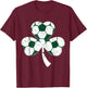 Soccer St Patricks Day Boys Girls Men Women Shamrock Green T-Shirt - T-Shirt | Maroon