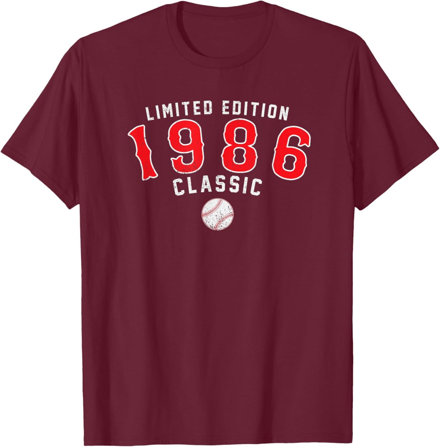 40 Year Old 1986 Classic Baseball 40th Birthday T-Shirt - T-Shirt | Maroon