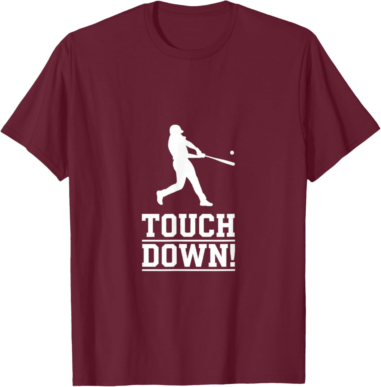 Funny Touchdown Baseball Football Sports Gift T-Shirt - T-Shirt | Maroon