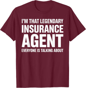 Cool Insurance Art Women Broker Insurance Agent T-Shirt - T-Shirt | Maroon