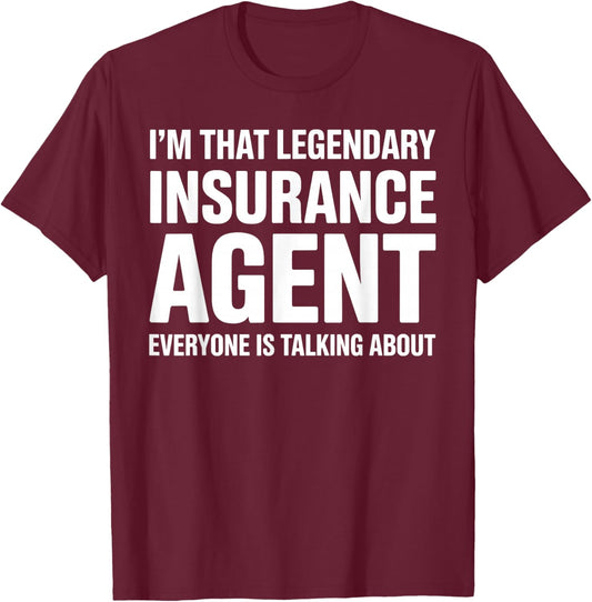 Cool Insurance Art Women Broker Insurance Agent T-Shirt - T-Shirt | Maroon