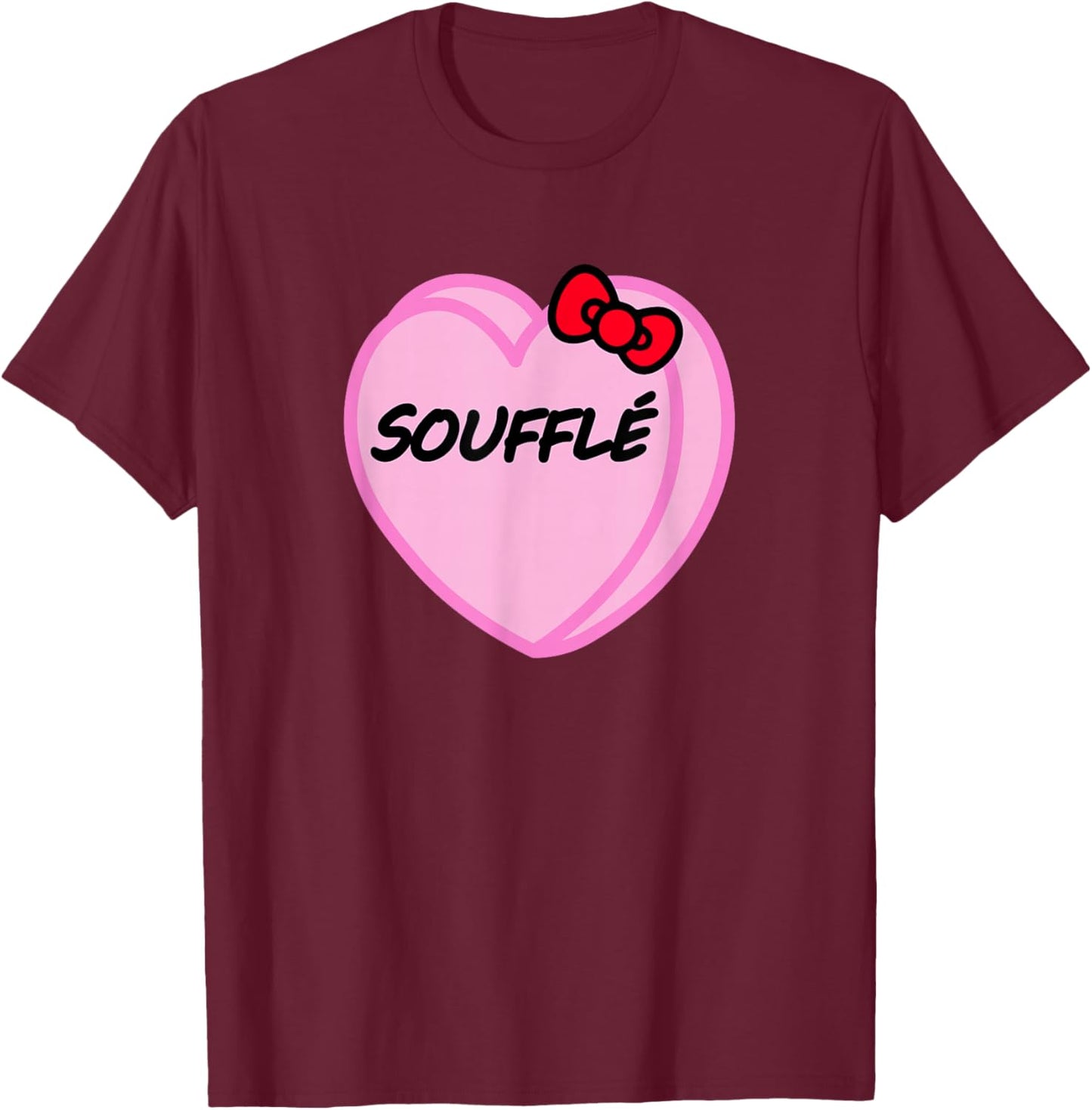Valentines Day Candy Sweet Hearts Love Soufflé T-Shirt - T-Shirt | Maroon