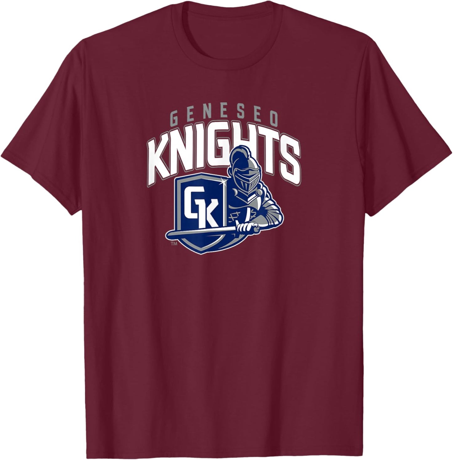 SUNY Geneseo Knights Primary Logo T-Shirt - T-Shirt | Maroon