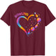Bowling Heart Colorful Bowling Pin Lovers Bowler Women Girls T-Shirt - T-Shirt | Maroon