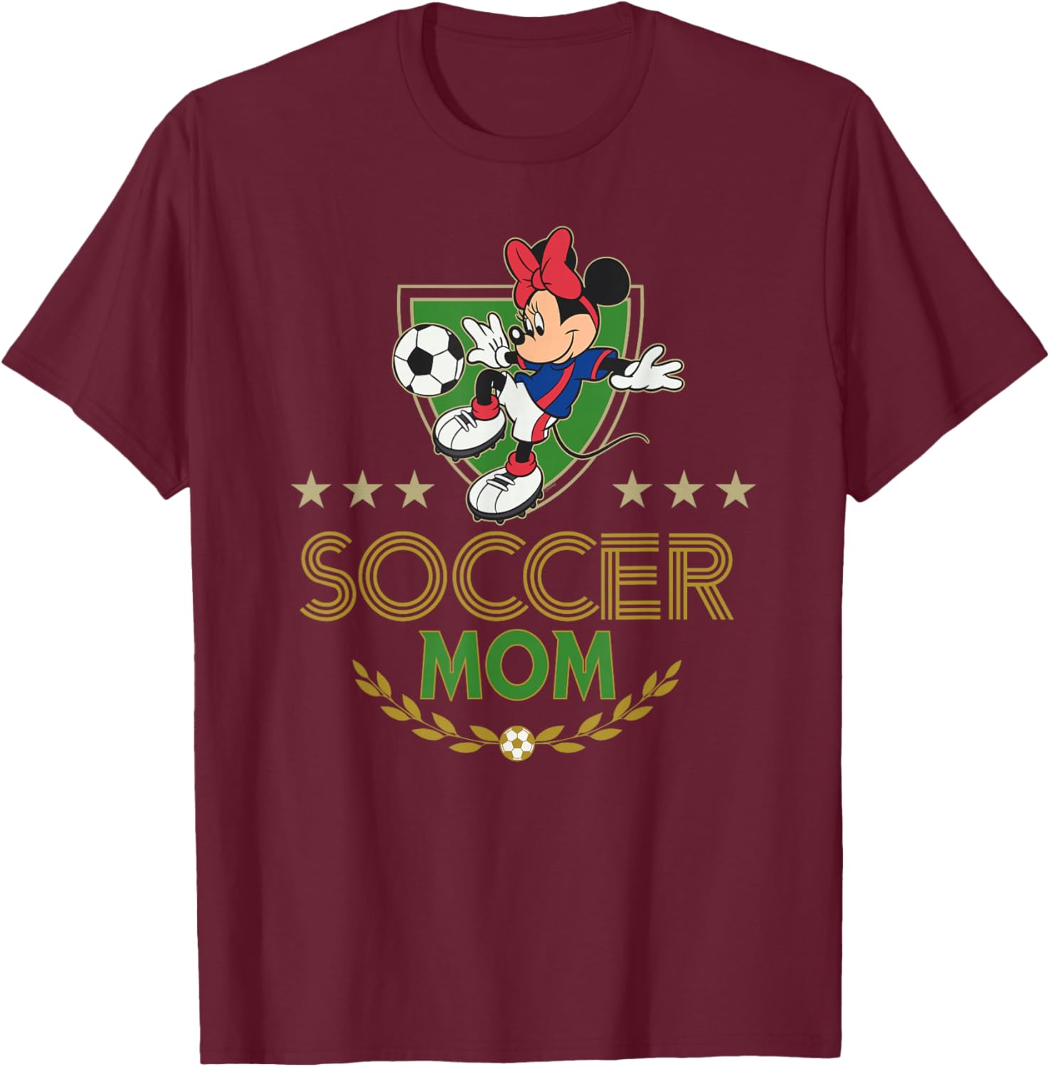 Disney Soccer Mom Sports Minnie Mouse Mother's Day T-Shirt - T-Shirt | Maroon