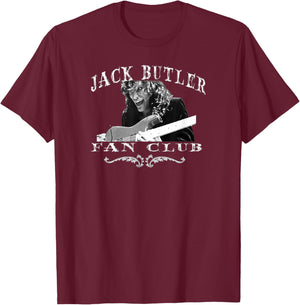 Jack Butler Funny Fan Club Guitar Music Legend Eighties T-Shirt - T-Shirt | Maroon