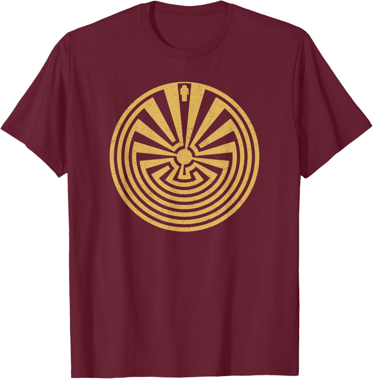 Tohono O'Odham Native American Symbol T-Shirt - T-Shirt | Maroon