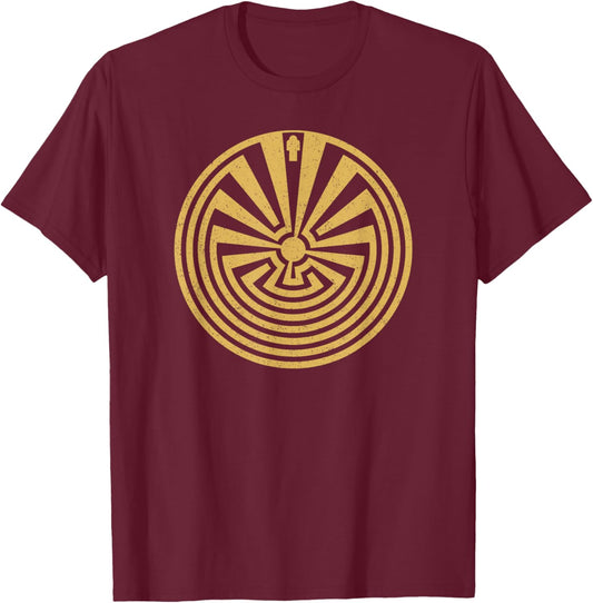 Tohono O'Odham Native American Symbol T-Shirt - T-Shirt | Maroon
