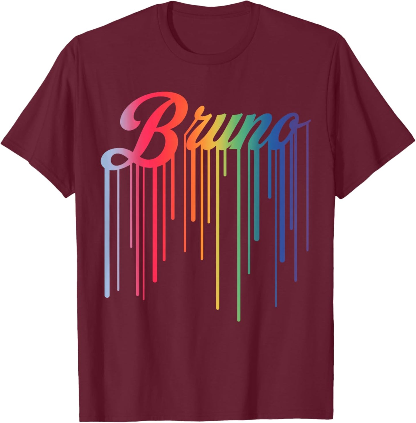 Bruno First Name Personalized Women Kids T-Shirt - T-Shirt | Maroon