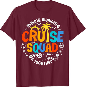 Family Cruise Squad 2026 Memories Together T-Shirt - T-Shirt | Maroon