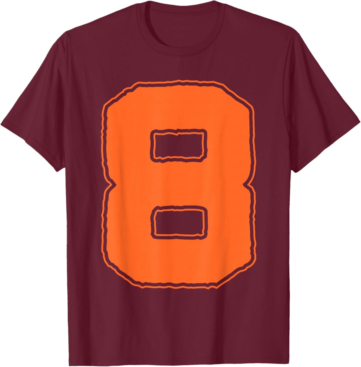 Number 8 8th Birthday Boy Eight Halloween Happy Birthday T-Shirt - T-Shirt | Maroon