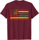 Black History African USA American Flag Africa Men Women Kid T-Shirt - T-Shirt | Maroon