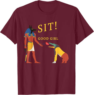 Anubis and Ammit Funny Egyptian Mythology T-Shirt - T-Shirt | Maroon