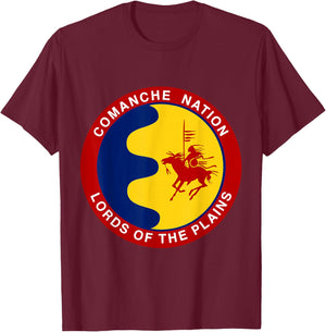 Comanche Nation Flag T-Shirt - T-Shirt | Maroon